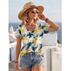 image:imageATHMILE Womens V Neck Short Sleeve Summer T Shirts Curved Hem Plain Top  Lightweight Breathable Casual Spring Summer TeeMulti Teal