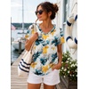 image:imageATHMILE Womens V Neck Short Sleeve Summer T Shirts Curved Hem Plain Top  Lightweight Breathable Casual Spring Summer TeeMulti Teal