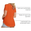 image:imageATHMILE Womens V Neck Short Sleeve Summer T Shirts Curved Hem Plain Top  Lightweight Breathable Casual Spring Summer TeeOrange