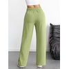 image:imageATHMILE Womens Wide Leg Sweatpants High Waisted Baggy Interior Drawstring Joggers Straight Leg Sweat Pants with PocketsLight Green