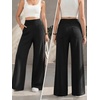 image:imageATHMILE Womens Wide Leg Sweatpants High Waisted Baggy Lounge Pants with Pockets Drawstring Comfy Casual Athletic PalazzoBlack