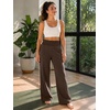 image:imageATHMILE Womens Wide Leg Sweatpants High Waisted Baggy Lounge Pants with Pockets Drawstring Comfy Casual Athletic PalazzoCoffee Brown