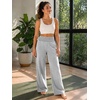 image:imageATHMILE Womens Wide Leg Sweatpants High Waisted Baggy Lounge Pants with Pockets Drawstring Comfy Casual Athletic PalazzoGrey