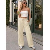 image:imageATHMILE Womens Wide Leg Sweatpants High Waisted Baggy Teen Girl Pants  Fall Fashion Winter Clothes Lounge Travel Joggers With PocketsApricot
