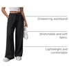 image:imageATHMILE Womens Wide Leg Sweatpants High Waisted Baggy Teen Girl Pants  Fall Fashion Winter Clothes Lounge Travel Joggers With PocketsBlack