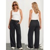 image:imageATHMILE Womens Wide Leg Sweatpants High Waisted Baggy Teen Girl Pants  Fall Fashion Winter Clothes Lounge Travel Joggers With PocketsBlack