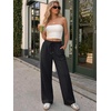 image:imageATHMILE Womens Wide Leg Sweatpants High Waisted Baggy Teen Girl Pants  Fall Fashion Winter Clothes Lounge Travel Joggers With PocketsBlack