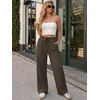 image:imageATHMILE Womens Wide Leg Sweatpants High Waisted Baggy Teen Girl Pants  Fall Fashion Winter Clothes Lounge Travel Joggers With PocketsCoffee