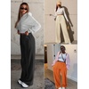 image:imageATHMILE Womens Wide Leg Sweatpants High Waisted Baggy Teen Girl Pants  Fall Fashion Winter Clothes Lounge Travel Joggers With PocketsCoffee