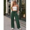 image:imageATHMILE Womens Wide Leg Sweatpants High Waisted Baggy Teen Girl Pants  Fall Fashion Winter Clothes Lounge Travel Joggers With PocketsDark Green
