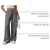 image:imageATHMILE Womens Wide Leg Sweatpants High Waisted Baggy Teen Girl Pants  Fall Fashion Winter Clothes Lounge Travel Joggers With PocketsDark Grey