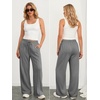image:imageATHMILE Womens Wide Leg Sweatpants High Waisted Baggy Teen Girl Pants  Fall Fashion Winter Clothes Lounge Travel Joggers With PocketsDark Grey