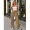 image:imageATHMILE Womens Wide Leg Sweatpants High Waisted Baggy Teen Girl Pants  Fall Fashion Winter Clothes Lounge Travel Joggers With PocketsDark Khaki