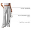 image:imageATHMILE Womens Wide Leg Sweatpants High Waisted Baggy Teen Girl Pants  Fall Fashion Winter Clothes Lounge Travel Joggers With PocketsGrey