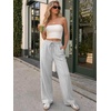 image:imageATHMILE Womens Wide Leg Sweatpants High Waisted Baggy Teen Girl Pants  Fall Fashion Winter Clothes Lounge Travel Joggers With PocketsGrey