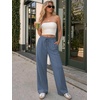 image:imageATHMILE Womens Wide Leg Sweatpants High Waisted Baggy Teen Girl Pants  Fall Fashion Winter Clothes Lounge Travel Joggers With PocketsGrey Blue