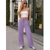 image:imageATHMILE Womens Wide Leg Sweatpants High Waisted Baggy Teen Girl Pants  Fall Fashion Winter Clothes Lounge Travel Joggers With PocketsLight Purple