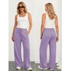 image:imageATHMILE Womens Wide Leg Sweatpants High Waisted Baggy Teen Girl Pants  Fall Fashion Winter Clothes Lounge Travel Joggers With PocketsLight Purple