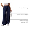 image:imageATHMILE Womens Wide Leg Sweatpants High Waisted Baggy Teen Girl Pants  Fall Fashion Winter Clothes Lounge Travel Joggers With PocketsNavy