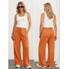 image:imageATHMILE Womens Wide Leg Sweatpants High Waisted Baggy Teen Girl Pants  Fall Fashion Winter Clothes Lounge Travel Joggers With PocketsOrange