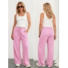 image:imageATHMILE Womens Wide Leg Sweatpants High Waisted Baggy Teen Girl Pants  Fall Fashion Winter Clothes Lounge Travel Joggers With PocketsPink