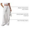 image:imageATHMILE Womens Wide Leg Sweatpants High Waisted Baggy Teen Girl Pants  Fall Fashion Winter Clothes Lounge Travel Joggers With PocketsWhite