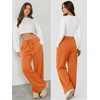 image:imageATHMILE Womens Wide Leg Sweatpants with Pockets  Fall Fashion Lounge Travel PantsLow Waist Streetwear DrawstringBaggy Teen Girl JoggerOrange