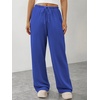 image:imageATHMILE Womens Wide Leg Sweatpants with Pockets  Fall Fashion Lounge Travel PantsLow Waist Streetwear DrawstringBaggy Teen Girl JoggerRoyal Blue