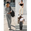 image:imageSweatpants Women Fall Outfits Wide Leg Baggy Pants HighWaisted Drawstring Sweat Pants Fashion Joggers with PocketGrey