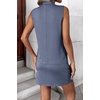 image:imageTwo Piece Skirt Sets for Women Summer Beach Vacation Outfits Mock Neck Tops Tennis Skirt Lounge Matching SetsBlue