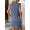 image:imageTwo Piece Skirt Sets for Women Summer Beach Vacation Outfits Mock Neck Tops Tennis Skirt Lounge Matching SetsZblue