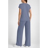 image:imageWomens 2 Piece Lounge Set Fashion Travel Outfits Summer Beach Vacation Tracksuit Comfy Wide Leg Airport LoungewearZblue