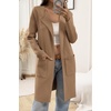 image:imageWomens Fall Sweater Open Front Knit Lightweight Cardigan Casual Long Coatigan Lady Jacket Coat Winter Outerwear 2026Khaki