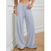 image:imageWomens Wide Leg Sweatpants Baggy Drawstring Sweat Pants  High Waisted Straight Leg Casual Fashion Fall Workout Gym JoggersBlue