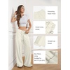 image:imageWomens Wide Leg Sweatpants Baggy Drawstring Sweat Pants  High Waisted Straight Leg Casual Fashion Fall Workout Gym JoggersGrey White