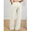 image:imageWomens Wide Leg Sweatpants Baggy Drawstring Sweat Pants  High Waisted Straight Leg Casual Fashion Fall Workout Gym JoggersGrey White