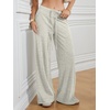 image:imageWomens Wide Leg Sweatpants Baggy Drawstring Sweat Pants  High Waisted Straight Leg Casual Fashion Fall Workout Gym JoggersLight Grey