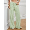 image:imageWomens Wide Leg Sweatpants Baggy Drawstring Sweat Pants  High Waisted Straight Leg Casual Fashion Fall Workout Gym JoggersMint Green