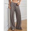 image:imageWomens Wide Leg Sweatpants Baggy Drawstring Sweat Pants  High Waisted Straight Leg Casual Fashion Fall Workout Gym JoggersTaupe