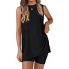 image:imageATHMILE 2 Piece Sets for Women 2026 Summer Matching Lounge Shorts Set Airport Travel Loungewear Outfits Beach VacationBlack