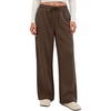 image:imageATHMILE Cotton Fleece Lined Sweatpants Women Straight Leg Casual Lounge Pants with Pockets Winter Warm Fall Clothes 2026Brown