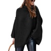 image:imageATHMILE Oversized Chunky Sweaters for Women Fall Turtleneck Long Sleeve Knit Pullover Tops 2026 Winter Fashion ClothesBlack