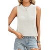 image:imageATHMILE Summer Crochet Tank Tops for Women 2026 Casual Crewneck Hollow Out Loose Knit Sleeveless Sweater Vest Top TrendyWhite