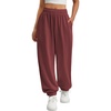 image:imageATHMILE Sweatpants Women Wide Leg Baggy Lounge Sweat Pants  Cotton Straight Leg High Waisted Casual Fashion Fall Workout Gym JoggersAwine Red