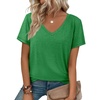 image:imageATHMILE T Shirts Short Sleeve V Neck Tees for Women Fashion Tops Trendy Soft Casual Summer Clothes Outfits 2026San Pa Green