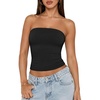 image:imageATHMILE Women Sexy Tube Top Summer Y2K Going Out Double Lined Basic Tank TopBlack