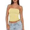 image:imageATHMILE Women Sexy Tube Top Summer Y2K Going Out Double Lined Basic Tank TopYellow