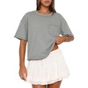 image:imageATHMILE Womens Crop Tops Workout Shirts Gym Oversized Spring Summer Basic Tees Short Sleeve Casual Loose Drop Shoulder 2026  Trendy Fashion Teen Girls Short Sleeve Casual Loose Drop Shoulder Plus Size Cute Clothes 2026Lightgrey