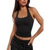 image:imageATHMILE Womens Halter Tank Tops Sexy Backless Double Lined Basic Shirts Y2K Trendy Going Out TopsBlack