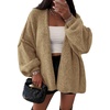 image:imageATHMILE Womens Oversized Cardigan Sweaters Fall Fashion Clothes  Long Lantern Sleeve TrendyChunky Knit Open FrontCozy Thick Winter OutfitsCamel